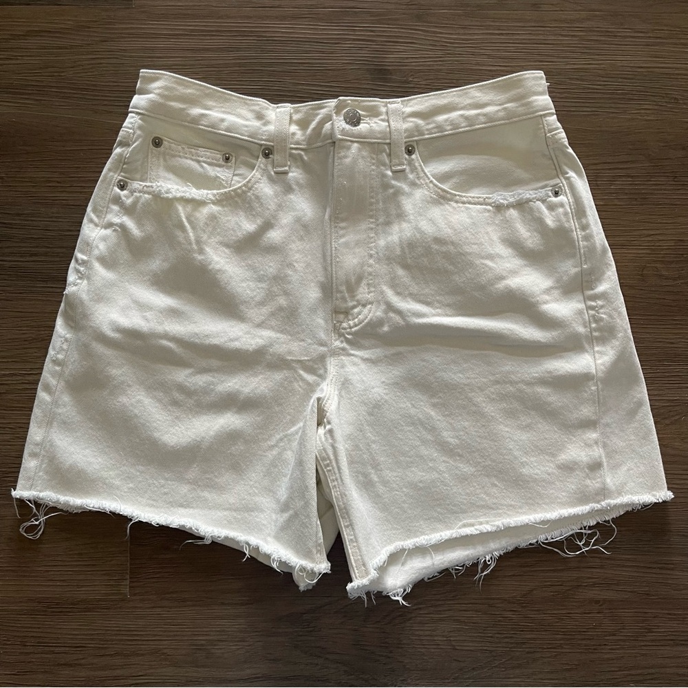 J Crew Women’s Ecru High Rise Baggy Shorts